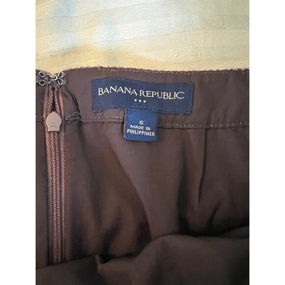 Banana Republic womens wool blend brown houndstooth mini skirt office siren corp - Picture 3 of 11